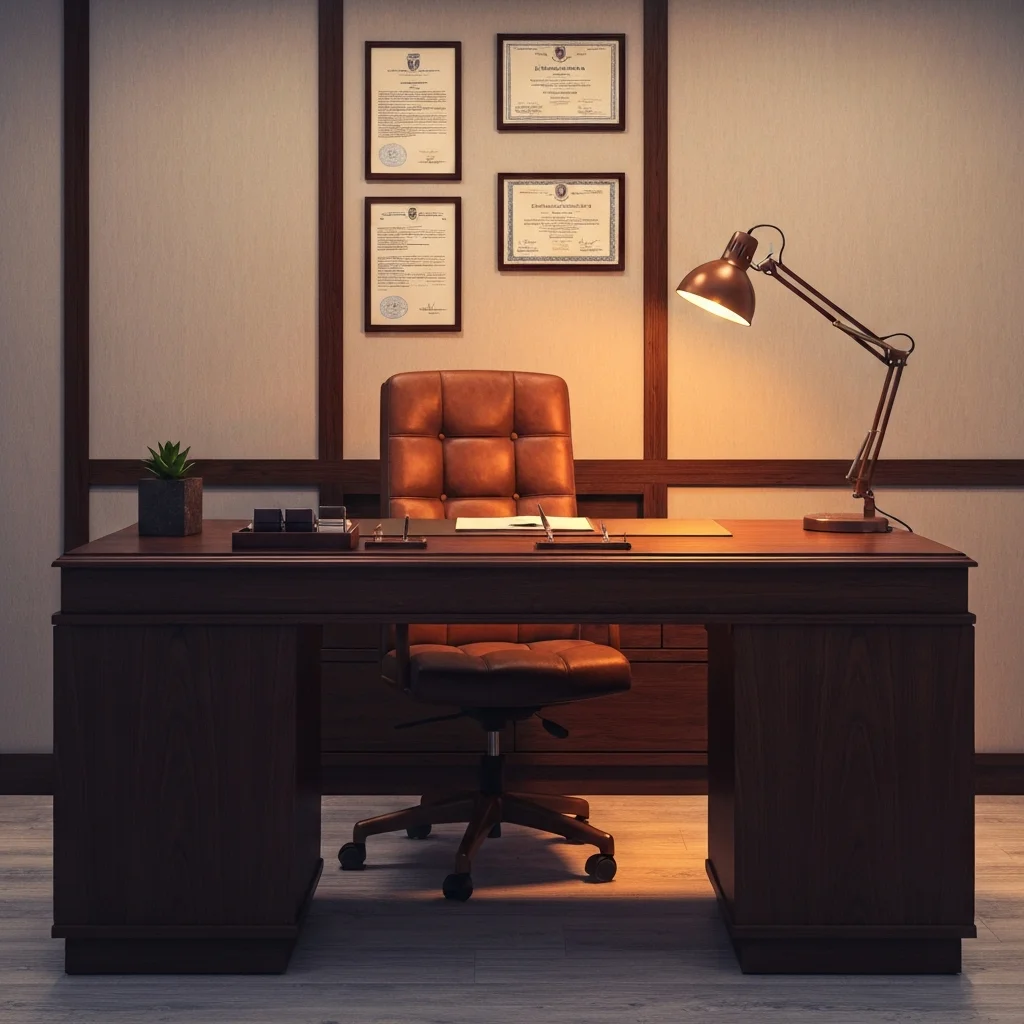 Ambiente de consultório médico premium